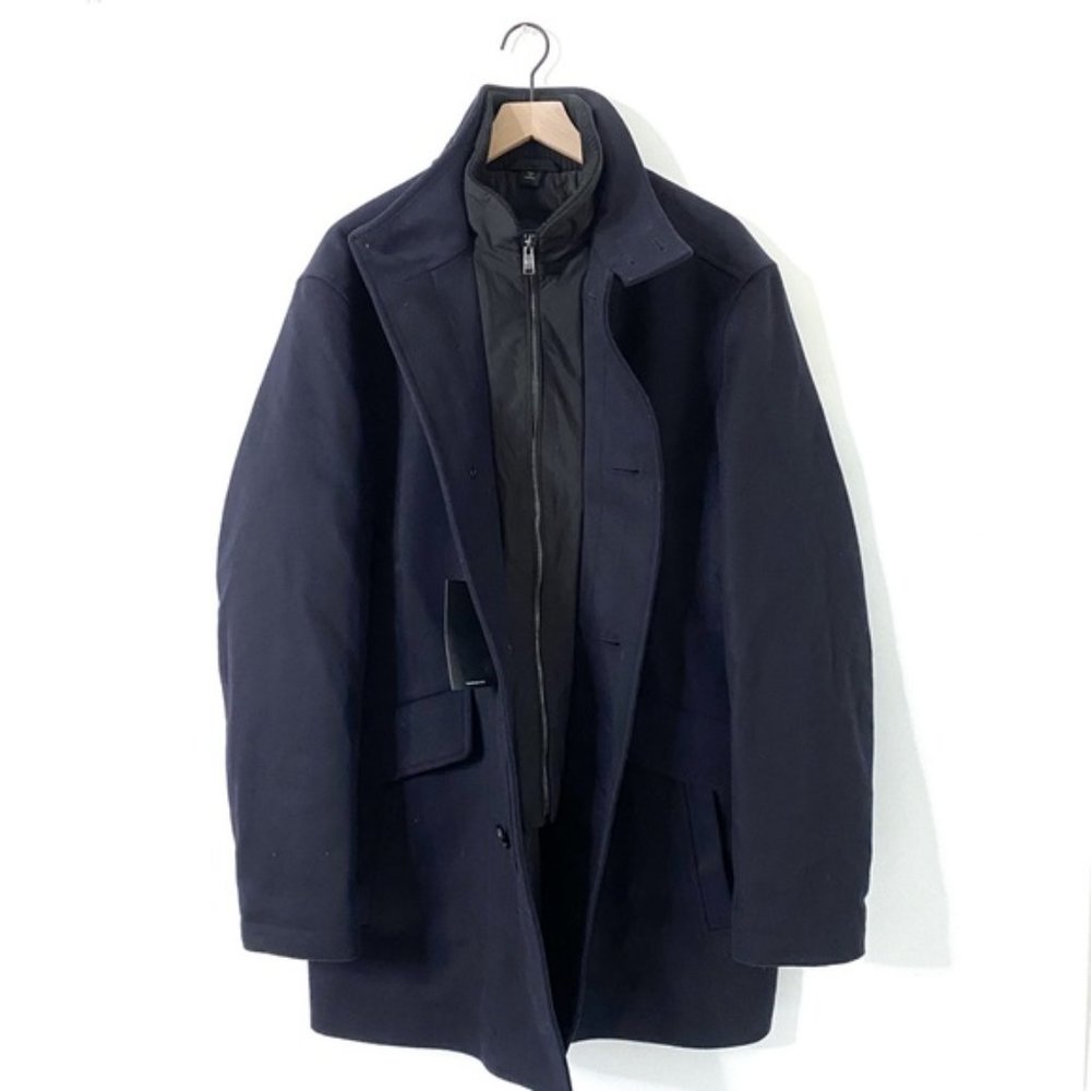 Hugo Boss Coxtan Bib-Front Wool Cashmere Coat - Picture 7 of 11